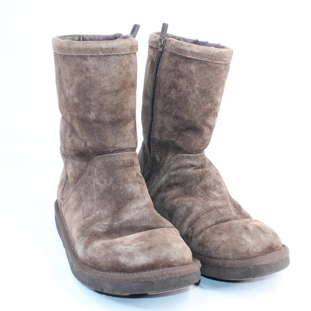 UGG Australia  Side Zip Med Brown Half Calf Boots #136 - Picture 3 of 10
